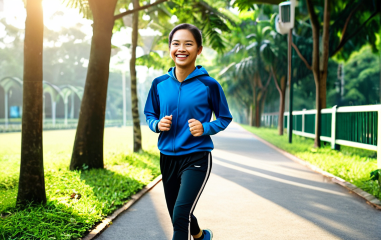 섬유기사 합격 공부 시간 배분 - **Prompt:** A cheerful Malaysian student in a comfortable study room, fully clothed in modest attire...