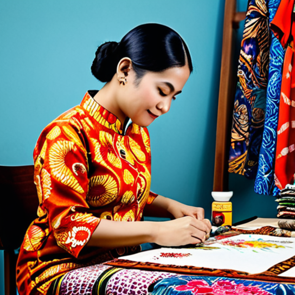 섬유기사와 국가 자격증 체계 - **

"A professional batik designer in her studio, wearing a modest baju kurung, surrounded by colorf...