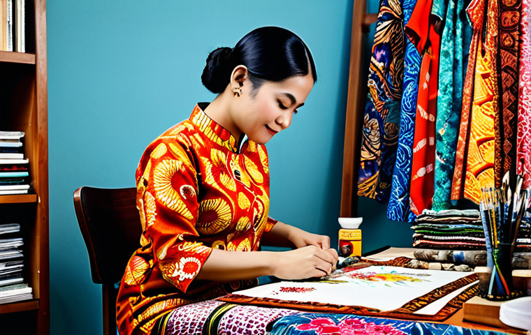 섬유기사와 국가 자격증 체계 - **

"A professional batik designer in her studio, wearing a modest baju kurung, surrounded by colorf...