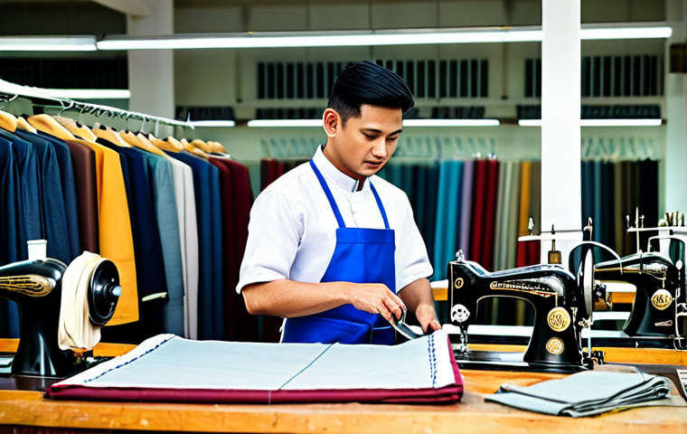 섬유기사와 국가 자격증 체계 - **

"A professional batik designer in her studio, wearing a modest baju kurung, surrounded by colorf...