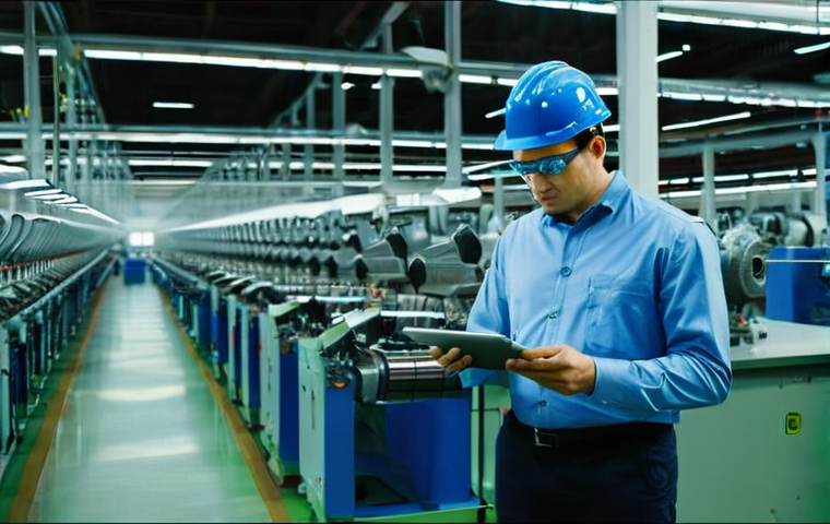 섬유기사와 시험 준비의 효과적인 방법 - **Prompt for "Understanding Fibers and Fabrics":**
    "A bright, well-lit modern textile laboratory...