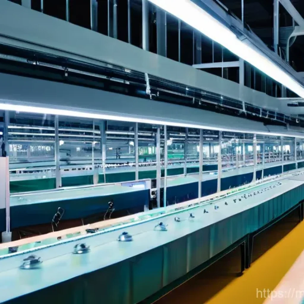 섬유기사 최신 시험 개정 사항 - **Prompt: "A futuristic, brightly lit textile factory in Malaysia, showcasing advanced Industry