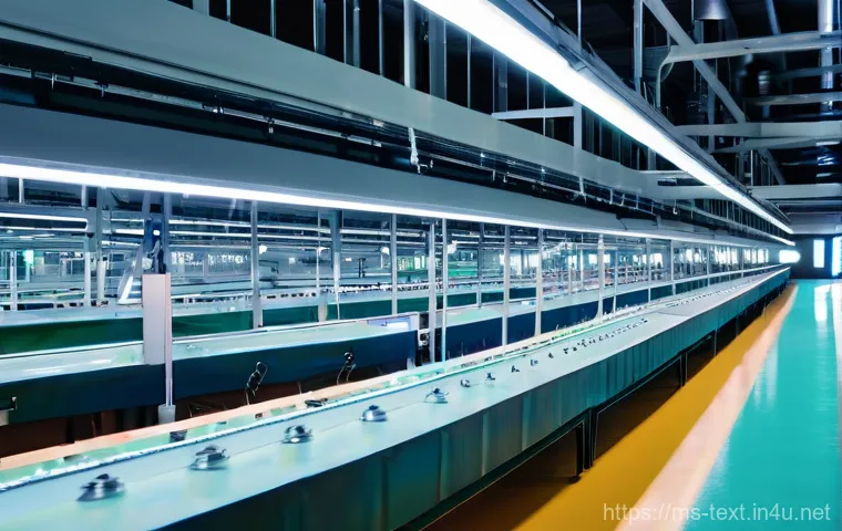 섬유기사 최신 시험 개정 사항 - **Prompt: "A futuristic, brightly lit textile factory in Malaysia, showcasing advanced Industry