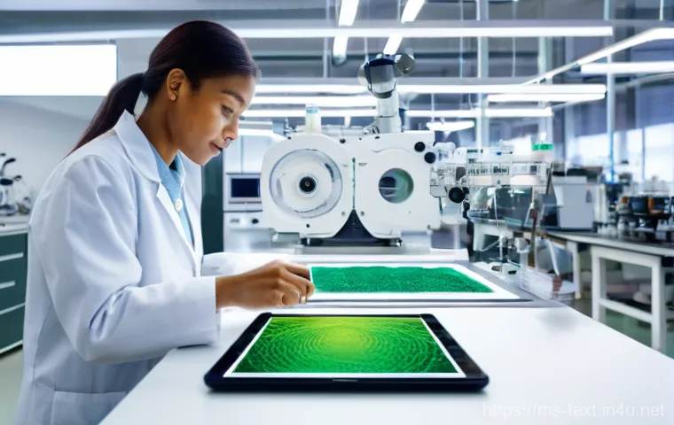 섬유기사 최신 시험 개정 사항 - **Prompt: "A futuristic, brightly lit textile factory in Malaysia, showcasing advanced Industry