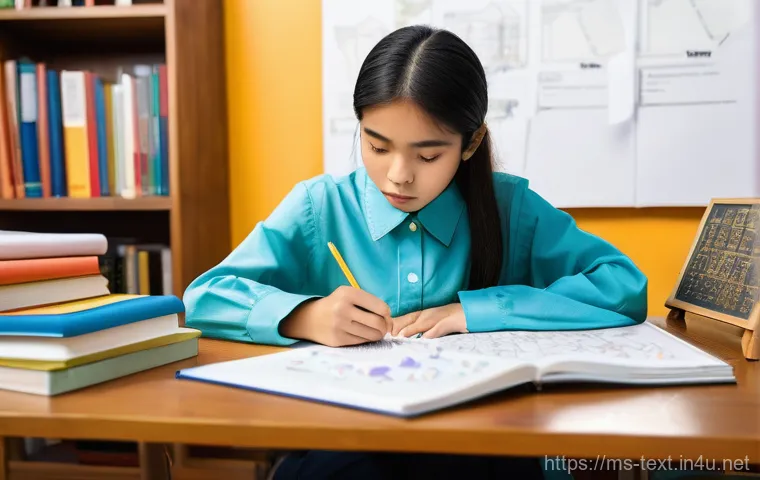 섬유기사 필기시험 합격 팁 - **Prompt:** "A young Malaysian female student, dressed in a modest long-sleeved shirt and long pants...