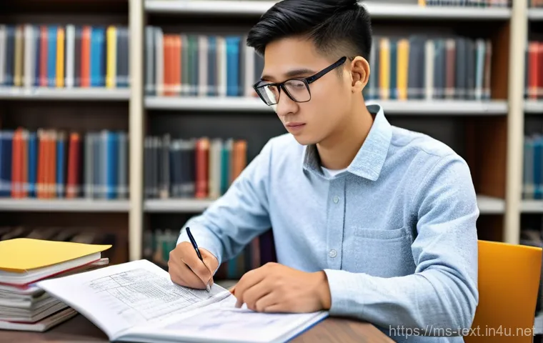 섬유기사 필기시험 합격 팁 - **Prompt:** "A young Malaysian female student, dressed in a modest long-sleeved shirt and long pants...