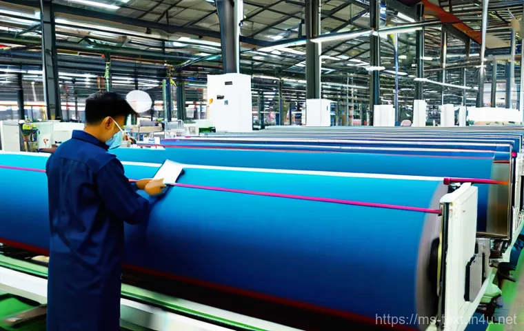 섬유기사 필기 과목의 중요성 - **Image Prompt: Sustainable Textile Innovation in a Malaysian Lab**
    "A brightly lit, modern text...