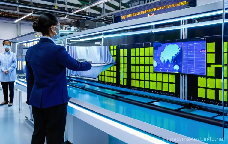 섬유기사와 자격증 취득의 중요성 - 0 Factory**

A wide shot of a brightly lit, clean, and futuristic textile manufacturing facility in ...