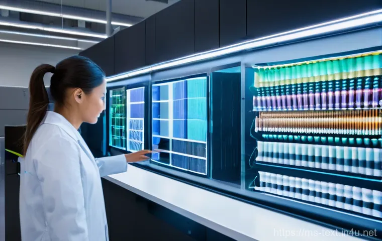 섬유기사와 직무 기술서 작성법 - **Prompt: Futuristic Textile Innovation Lab**
    "A clean, brightly lit, state-of-the-art textile e...