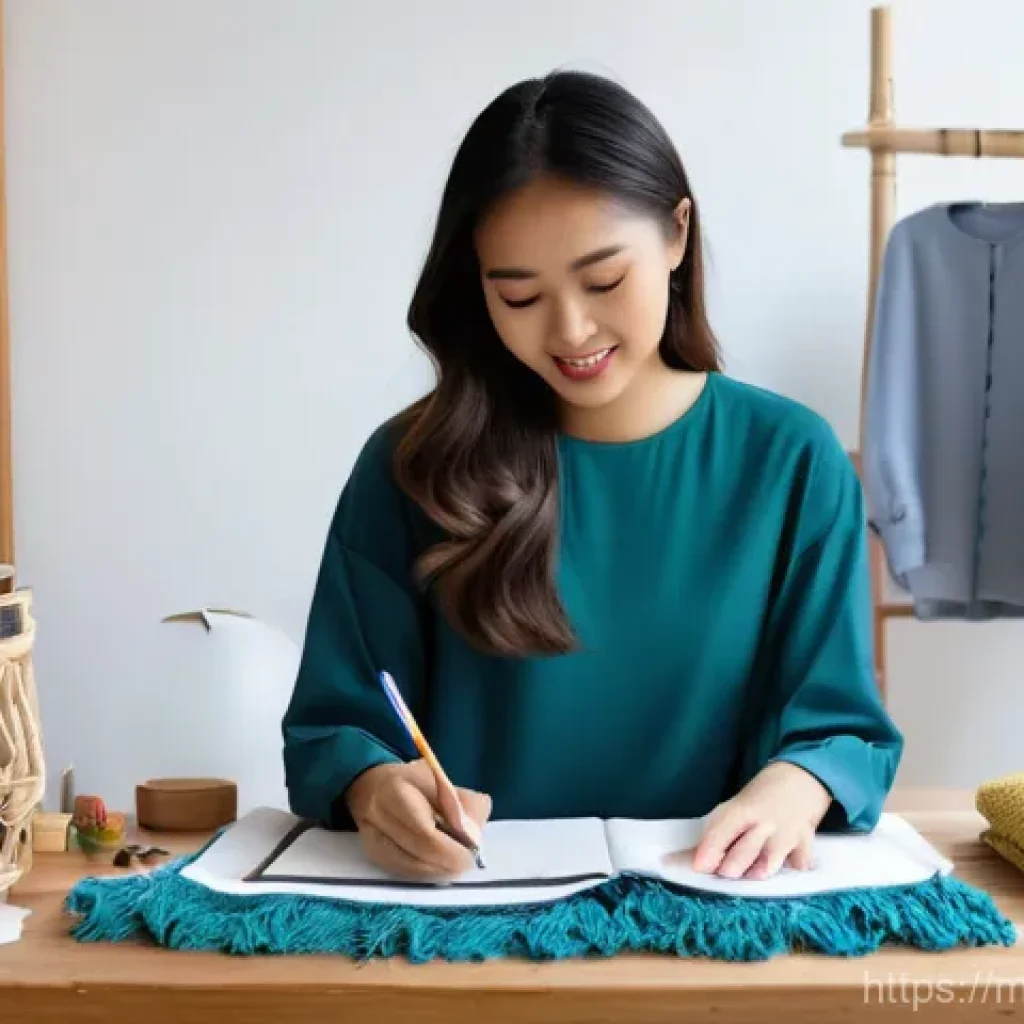 섬유기사 독학 가능성 - **Prompt:** A young, enthusiastic Malaysian woman, dressed in a comfortable yet stylish outfit (long...