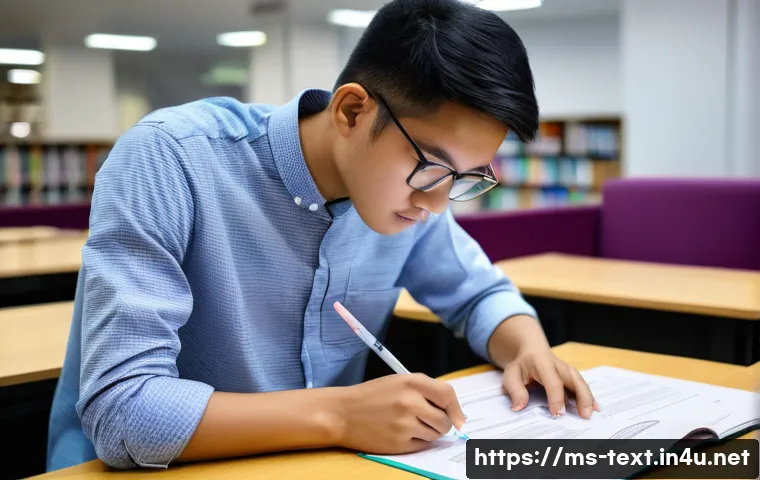 섬유기사 필기시험 대비 전략 - **Prompt:** "A focused Malaysian university student, either male or female in their mid-20s, intentl...