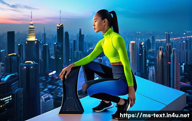 섬유기사와 시험 대비 자료 찾기 - **Smart Sportswear in a Futuristic Malaysian Cityscape**
"A confident Malaysian female athlete, ...